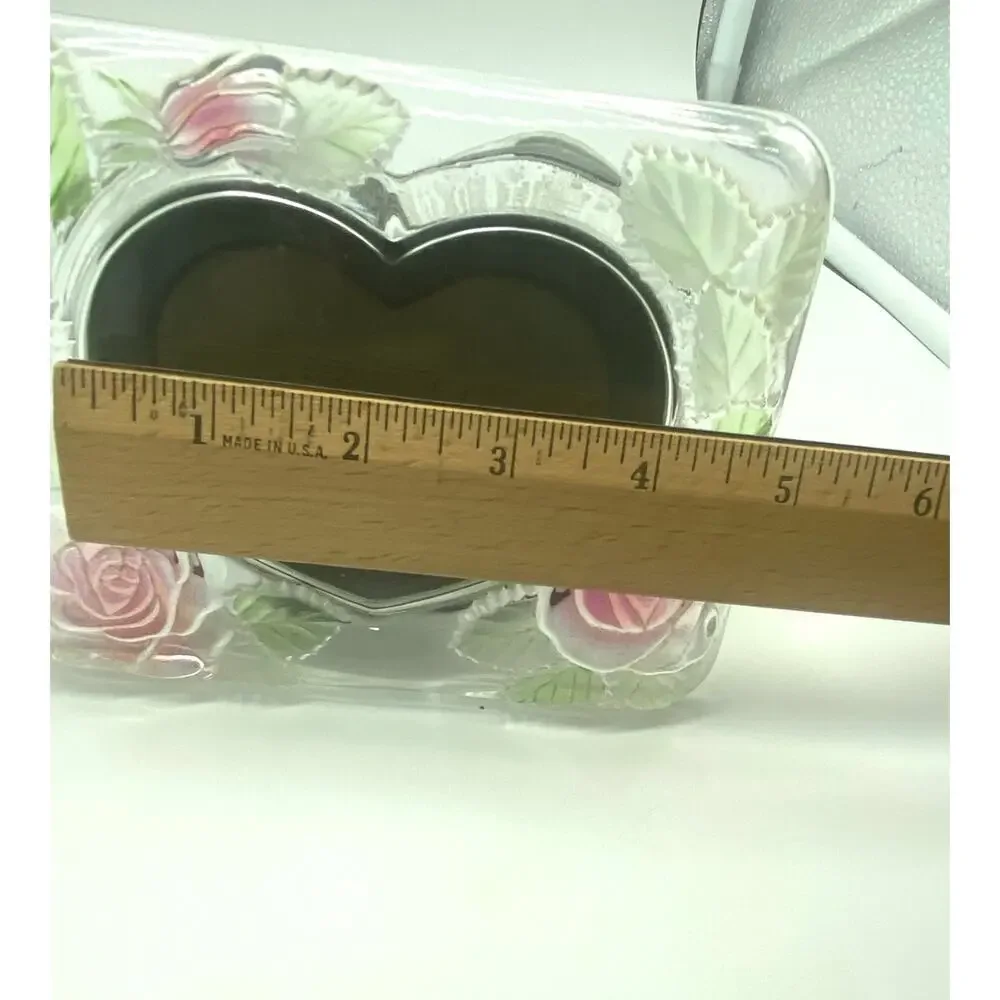 Vintage Iridescent Roses Crystal Picture‎ Frame Studio Nova Y2K 5.75